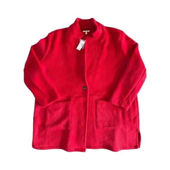 Maurices Women’s Plus Size 2X Red Wool Blend Coat Jacket NWT Style Number 213809 - Picture 4 of 11